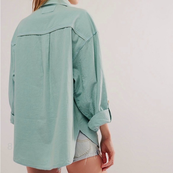 NEW Free People We The Free Made For Sun Linen Shirt - Picture 6 of 10